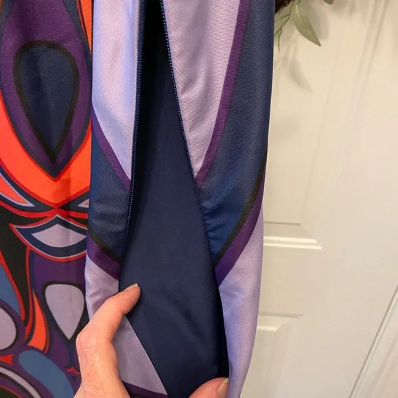 Banana Republic Abstract Retro Print Sleeveless Dress 4 S - Picture 5 of 10